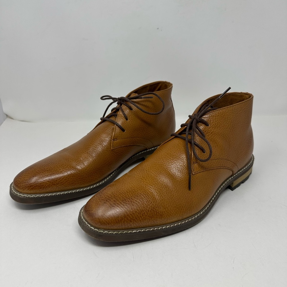 Carlo Morandi Men’s Sz 9 D Classic Chukka Boots Leather Shoes English Tan O1